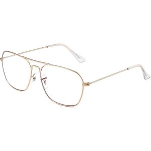 JM Aviator Blue Light Blocking Computer Glasses, Square Eye Protect Video Eyeglasses Anti Glare Men Women