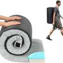 Zermatte Memory Foam Camping Mattress, Roll Up Waterproof Foam Sleeping Mats for Camping, Portable Camping Mattress Pad for Track, Camping, Grey, 75"×38"×2.5"