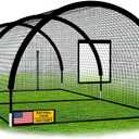 Baseball Batting Cage Net - Batting Cages for Backyard 22x12x8ft Portable Baseball and Softball Batting Cages, Zipper Door with Pitching Machine Hole for Backyard Batting Training