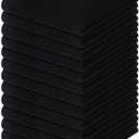 Homaxy 100% Cotton Waffle Weave Kitchen Dish Cloths, Ultra Soft Absorbent Quick Drying Dish Towels, 12 x 12 Inches, 12-Pack, Black