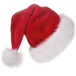 BALORAY Santa Hat for Adults Big Santa Hat Comfort Double Liner Plush Red Velvet