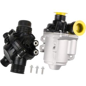 MOSTPLUS 11517588885 11517563659 Electric Engine Water Pump and Thermostat Compatible for BMW 135i 135is 335i 335xi X3 X5 X6 535i 535xi Z4