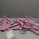 Plastic Hangers 30 Pack, Pink Hangers Ultra Thin Space Saving - 360 Degree Swivel Hook & 10 Clips-Strong & Durable for Sweaters,Dress, Shirt, Coat