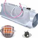 Dryer Heating Element Assembly Replaces For LG DLEX2650R DLEX7177WM DLEX9000V DLEX8100V DLEX3370V DLEX3370W DLEX7700VE DLE2050W DLEX5000V DLEX8000V DLEX3250W DLEX3875V DLEX3875W DLEX3885C DLEX3885W