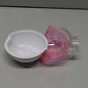 Small Animal Bath House, Pet Toy Acrylic Hamster Bathroom Cage Toilet Bathtub Sand Bath Container Removable, Suitable for Chinchilla Syrian Hamster Gerbil (Pink)