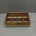 Acacia Wood Tea Bag Organizers, Tea and Sugar Packet Storage Chest,Wooden Teabag Holder Containers,Teabox Storage Box with 8 Compartments and Clear Acrylic Top Window