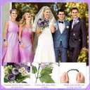 Tigeen 12 Bundles Peonies Artificial Flowers Faux Roses Silk Flowers Hydrangea Artificial Bouquet for Wedding Table Centerpiece Floral Vase Home Office Bridal Decor (Dark Purple)