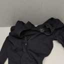 Sunzel Long Sleeve Jumpsuits for Women, Ribbed One Piece Casual Yoga Workout Zip Front Bodycon, Legging Fit & Thumbhole (Medium, Black)