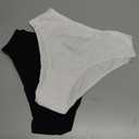 Womens High Rised Cotton Underwear Soft Breathable Panties Deep Length Briefs Underpant Multipack (Black,White, XS)