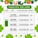 Honellaty St Patricks Day Tablecloth, Rectangle Table Cloth Green Shamrocks Spring Table Cover Waterproof Clover Tablecloths for St Patrick's Day Dining, Picnic, Party (52"x70")