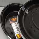 16 Inch Roasting Pan with Lid - Covered Oval Roaster - Enamel Carbon Steel Roaster Pot - Excellent Heat Distribution and Non-sticky - for Turkey Chicken Meat & Vegetables -Birthday and Holiday gifts