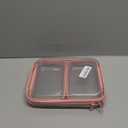 4 pcs Clear Zipper Pouches,Hard Shell Zipper Case, Toiletry Bag for Travel, CLear Diaper Bag, Toiletry Pouch, Travel Organizer, Cosmetic Bag,Toy Storage Bins (M+3S) (Light Pink)