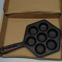 WUWEOT Nonstick Aebleskiver Pan, Cast Iron Takoyaki Griddle Stuffed Pancake Maker for Making Munk, Pancake Balls, Poffertjes, Puffs, Takoyaki, Banh Khot, Thai Kanom Krok