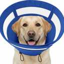 SAWMONG Soft Cone for Dogs  Extra Large Dog Recovery Collar, Adjustable E-Collar to Stop Licking After Surgery (XL, Blue)