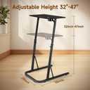 VTORY Adjustable Standing Desk for Walking Pad Treadmill, Desk for Bike/Cycling, Stand Table for Treadmill Walking Pad, Bike/Walking Pad/Treadmill Trainer Desk Stand, Attachment, Bar for Walking Pad