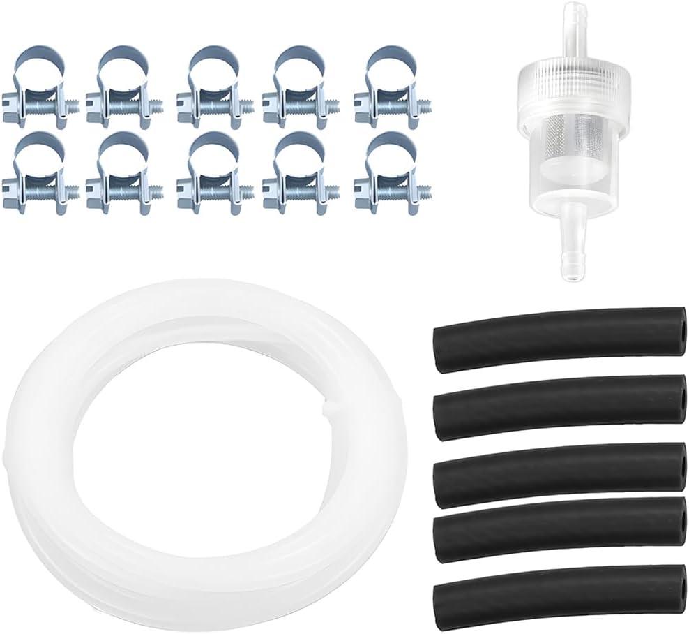 Car Diesel Heater Fuel Line Kit, Vehicle Fuel Tank Hose Clip Kit with Filter & Connecting Hoses, Automotive Diesel Heater Repair Accessories, OEM# 1320399A Replacement (16FT)