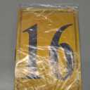 Premium Aluminum Number Signs 16, Metal 12" X 8" Yellow Numbered Signs Outdoor for Parking Lots, Floor, Dock, Court, Aisle, Field, High Visibility, No Fade, Weather-resistant
