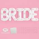 40 inch BRIDE Balloons Bachelorette, White Bride Balloons with Pink Bow for Bachelorette Party Decorations, Giant Wedding Foil Balloon Letter Banner for Wedding Engagement Bride To Be Party