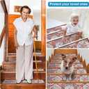 Non-Slip Carpet Stair Treads for Wooden Steps Indoor Set of 15 Pack 8" X 30" Peel and Stick Reusable Staircase Stair Runners Rugs, Soft Safety for Dogs, Kids & Elders, Stairway Grip, Red