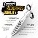 Fagaci Hair Thinning Scissors 6" with 440C Steel, Ultra Sharp & Superior Cuts Texturizing Shears, Extreme Durability Texturizing Scissors, Barber Thinning Shears, Hair Cutting for Women & Men