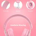 IMYB A88 Gaming Headset with Mic for Ps5, Pc, Xbox One Series X/s, Ps4, Switch, Stereo Wired Noise Cancelling Headphones with Microphone for Computer, Laptop, Mac, Nintendo, Games (Pink)