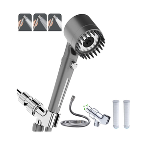 Shower Head with Handheld, Shower Heads High Pressure, High Flow Even with Low Water Pressure-Hand Held Showerhead Set,3 Modes Filtered Showerhead with 59″Replacement Hose/Bracket/Cotton Filters