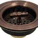 Kingston Brass K212AC Tacoma Kitchen Sink Basket Strainer, Antique Copper
