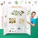 10 Pack Trifold Poster Board 48" X 36", IKAYAS Double Sided White Tri-fold Poster Boards, Science Fair Display Boards Presentation Boards for Mounting, Art, Display, Projects Classroom Supplies