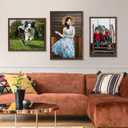 Dark Brown 20x27 Frame -Single Frame - Rustic Woodgrain 20 x 27 Poster Frame with Plexiglass for Wall Gallery Display, 20x27 Picture Frame for Puzzle, Artwork, Photo and Poster - Ideal Christmas Day