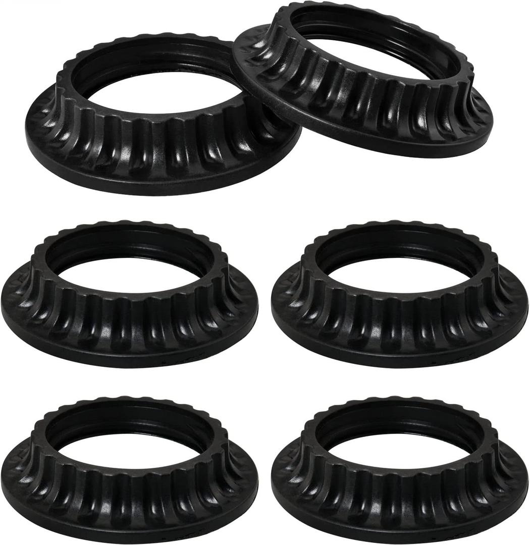 6PCS Light Socket Rings, Lamp Shade Collar Ring, Lock Socket Replacement Adapter Ring, Retainer Rings for Light Fixtures