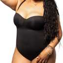 CountourMe Bodysuit, Plus Size Body Shaper Tummy Control, Invisible Shapewear Bodysuits for Women (X-Large, Black)