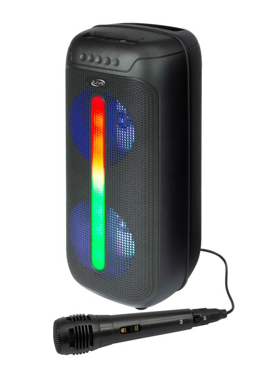 iLive "Jam Time" Wireless Speaker System with LED Lights and Mic 