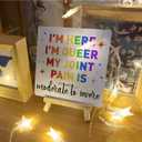 5 x LGBT Pride Month Gifts for Men Women, LGBT Rainbow Progress Pride Lesbian Gay Queer Home Office Desk Decor, LGBTQ Equality Decor Sign, Pain Is Moderate severe