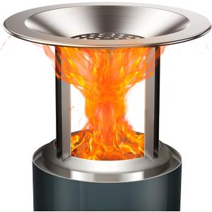 2 x Heat Deflector for Solo Stove Mesa 5" Fire Pit, 7.5 "(D) x 5.5"(H), Maximizes Heat Radius & Redirects Warmth, 304 Stainless Steel with 3 Detachable Legs for Solo Stove Mesa Accessories