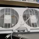 Comfort Zone Twin Window Fan with Reversible Airflow Control, 9 inch, Auto-Locking Expanders, 2 Speed Fan, Dual Fan, Exhaust, Airflow 9.84 ft/sec, Ideal for Home, Kitchen, Bedroom & Office, CZ319WT