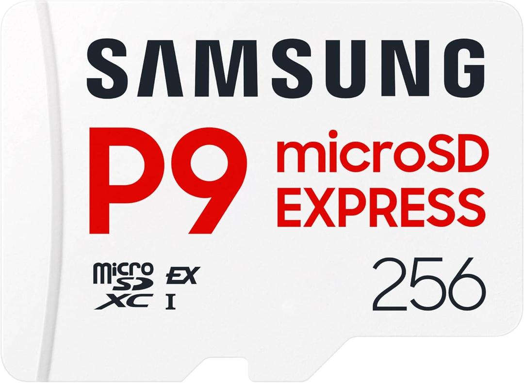 Samsung P9 Express microSD Express Card, 256GB microSDXC Memory Card, Up to 800 MB/s, for Nintendo-Switch  2, (MB MK256T/AM)