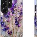 DEENAKIN for Samsung Galaxy S26 Ultra Case Cute,Aesthetic Vintage Purple Lavender Girly Shell,Compatible with Magsafe,Trendy Unique Cool Retro Protective Slim Silicone Phone Cover for Women Girls