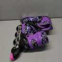 Kuxuan Boys Adjustable Inline Skates with Light up Wheels, Fun Illuminating Skates for Kids Girls Youth (X-Large(Adult 8-10 US), Purple)