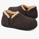 Zizor Men's Comfy Caterpillar Slippers Indoor Outdoor House Shoes, Warm Soft Knit Upper Fuzzy Fleece Lined Memory Foam Sole with Hard Bottom, Size 8