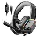 EKSA E1000 USB Gaming Headset for PC, Computer Headphones with Microphone/Mic Noise Cancelling, 7.1 Surround Sound, RGB Light - Wired Headphones for PS4, PS5 Console, Laptop, Call Center