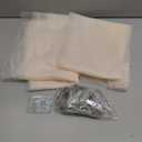 Ivory Sheer Backdrop Curtains with Lights String for Parites Wedding 10×8ft Tulle Backdrop Curtains for Baby Shower Birthday Party Photo Shoot Background Decorations