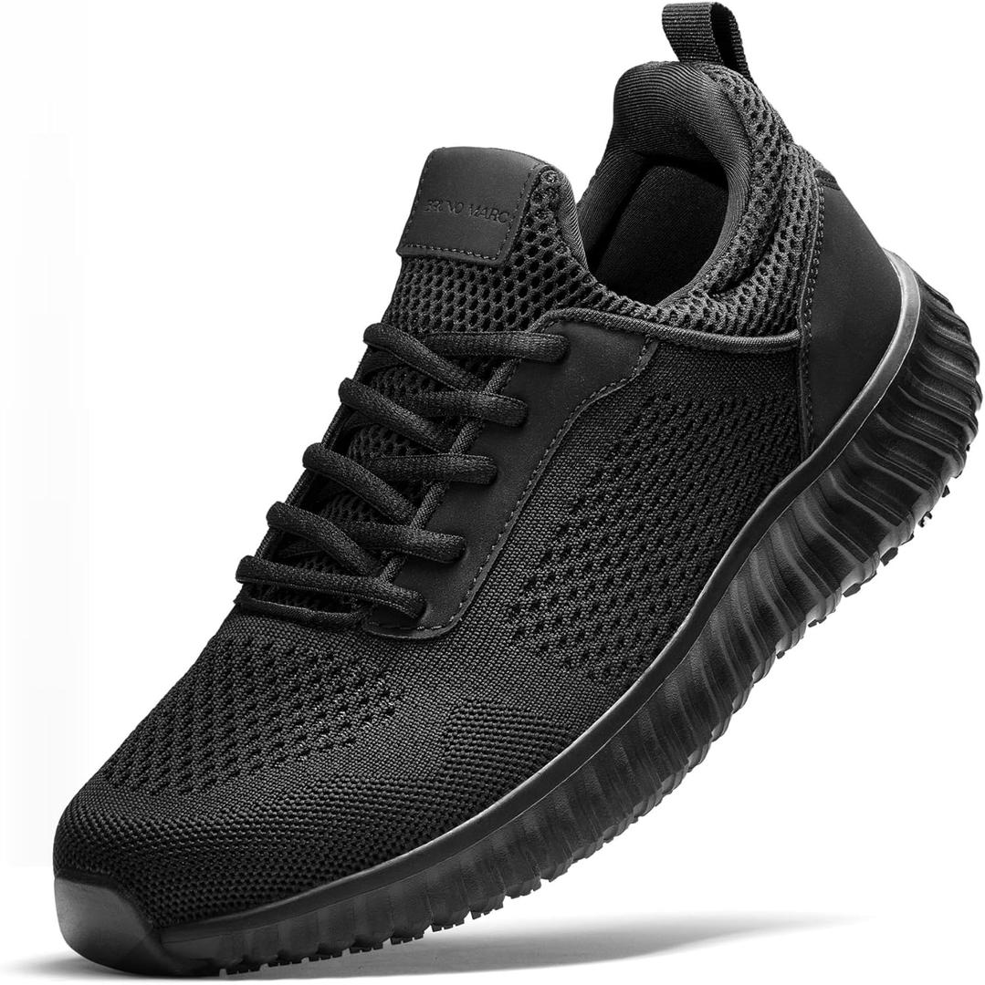 Bruno Marc Men's Non Slip Work Shoes Walking Zapatos Trabajo Black & Lightweight Sneakers Food Service Chef Kitchen Restaurant (7)