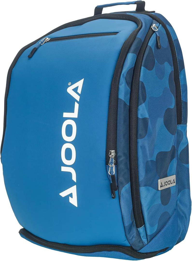 JOOLA Pickleball Bag - Vision II Deluxe Pickleball Backpack - Large Paddle Bag Fits 4 Pickle Ball Paddles & Gear - Includes Fence Hook, Extra Pockets, Ventilated Shoe Storage (Blue)