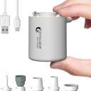 FLEXTAILGEAR Tiny Pump Portable Air Pump Ultra-Mini Air Pump with 1300mAh Battery USB Rechargeable to Inflate Deflate for Pool Floats Air Bed Air Mattress Swimming Ring Vacuum Storage Bags(Light Gray)