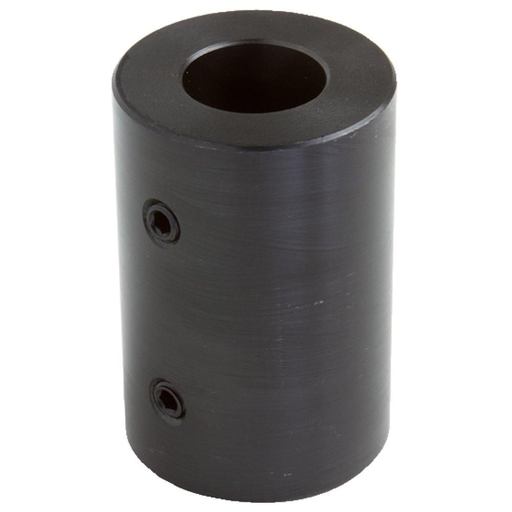 RC-087 Black Oxide Plated Mild Steel Rigid Coupling, 7/8" Bore, 1-3/4" Outside Diameter, 2" Length, 5/16"-18 x 5/16" Set Screw