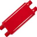 Universal 80Series Mufflers 2.25 Inch Dul Inlet (ID) 2.25 Inch Dul Outlet (ID), 3 Chamber Performance Automotive Muffler Exhaust FH20D20 (Red)
