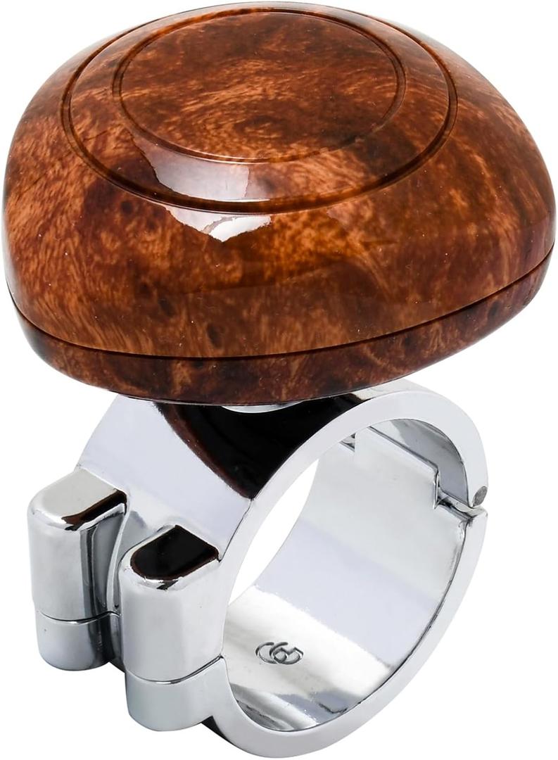 GG Grand General 80085 Brown Wood Plastic Steering Wheel Spinner Knob with 1-3/4 inches Diameter
