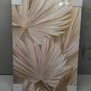 3 Pcs Beige Reeds Botanical Framed Canvas Wall Art Neutral Palm Fronds Wall Paintings Quiet Beach Landscapes Art Prints Picture Home Decor for Bedroom Living Room Office Reay to Hang 16"x24"