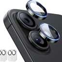 ESR 2 Pack for iPhone 17/iPhone 16/iPhone 16 Plus, Camera Lens Protector, Ultra-tough HD Individual Lens Protectors, Scratch Resistant, Ultra-thin Tempered Glass, Black