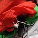 Juegoal Christmas Inflatables Outdoor Decorations, 6FT Inflatable Xmas Santa Claus with Helicopter on Gift Box, Lighted Blow Up Santa Flying Airplane, Built in Light for Holiday Lawn Yard Garden Decor